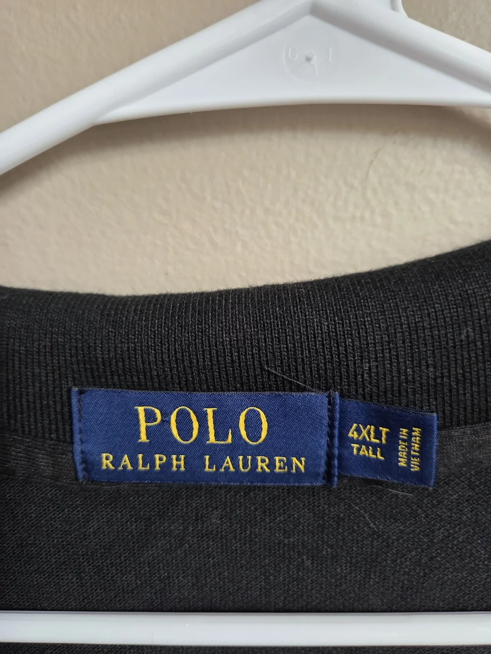 Polo Ralph Lauren Men's 4XLT Black Polo Shirt Red Pony 4XL Tall